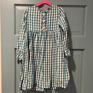 Bella Bliss Green Gingham Dress Size 7